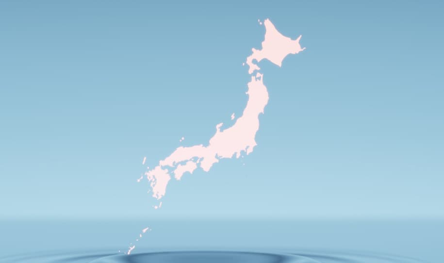 日本列島のシルエット